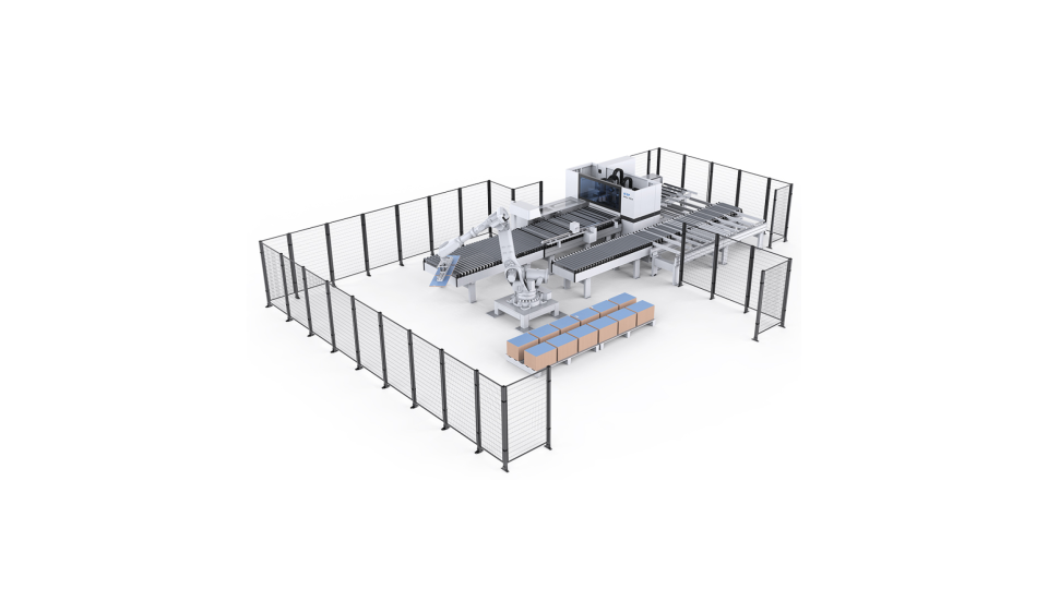 Lina CNC Borrmaskin - KD-612NCHSD med robot styrd matning och utmatning